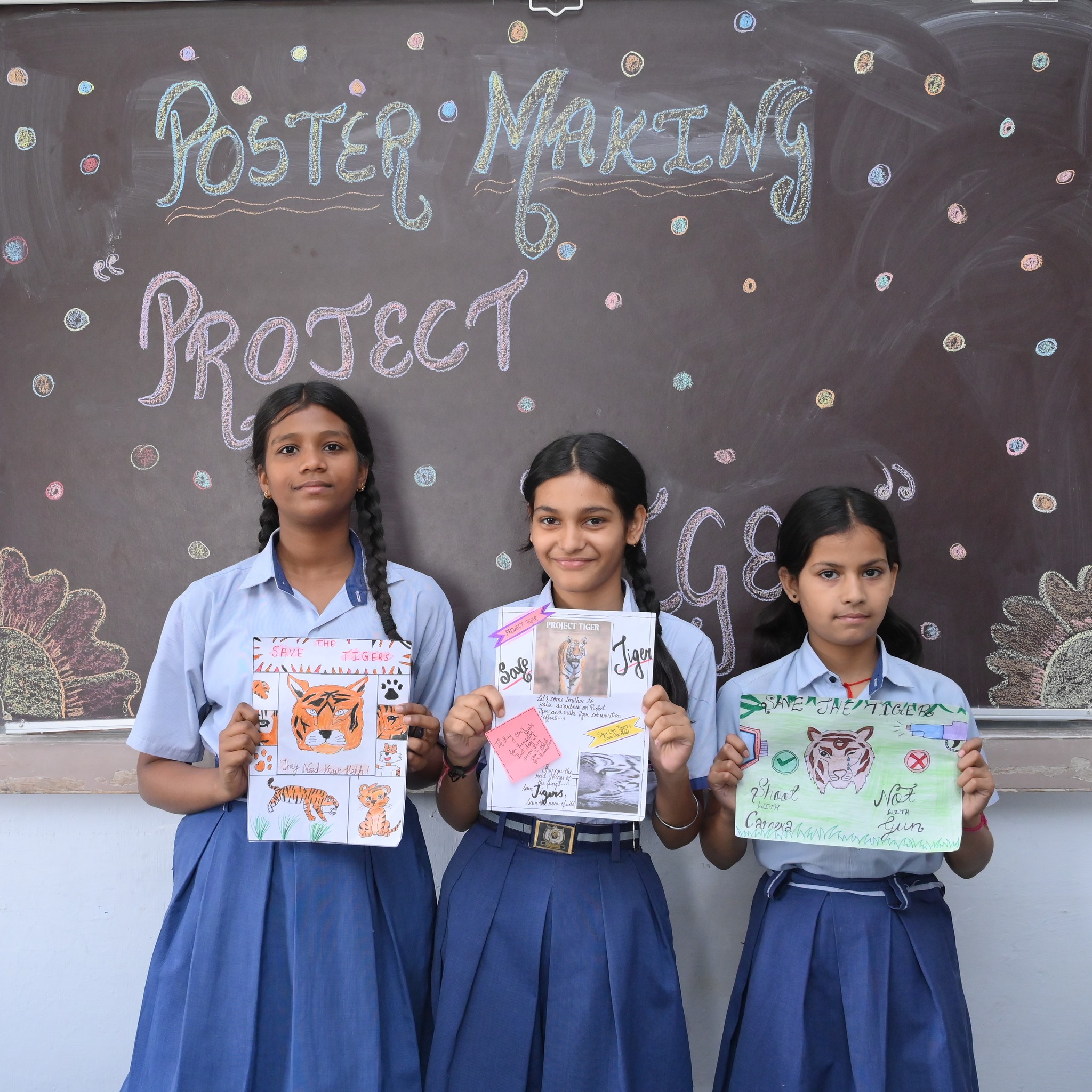 poster making project by class 8th students