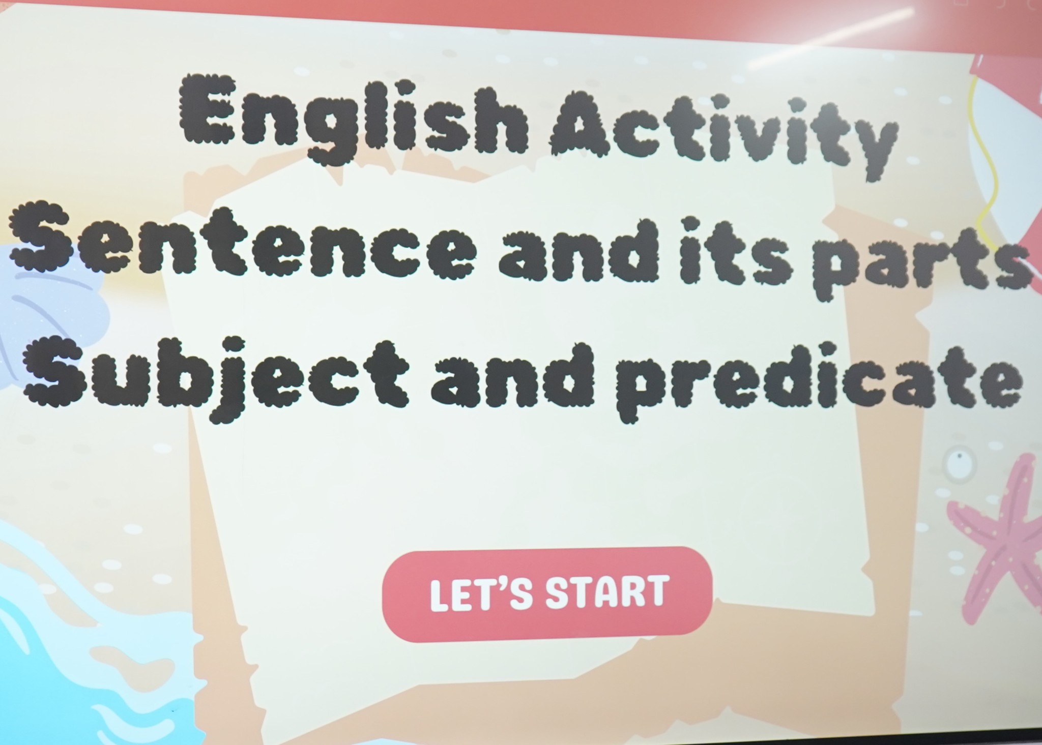 SENTENCE FORMATION ACTIVITY FOR CLASS 4TH