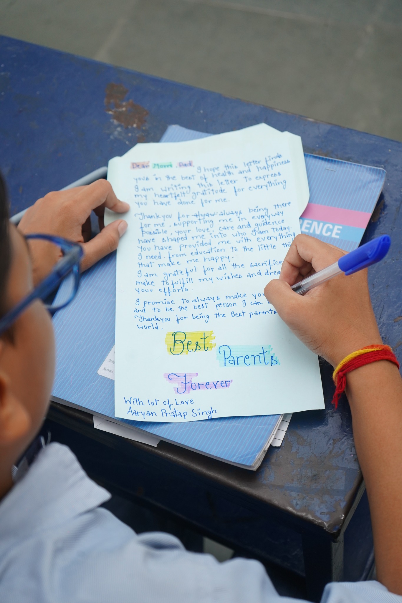 Letter Writing Activity for 7th Grade