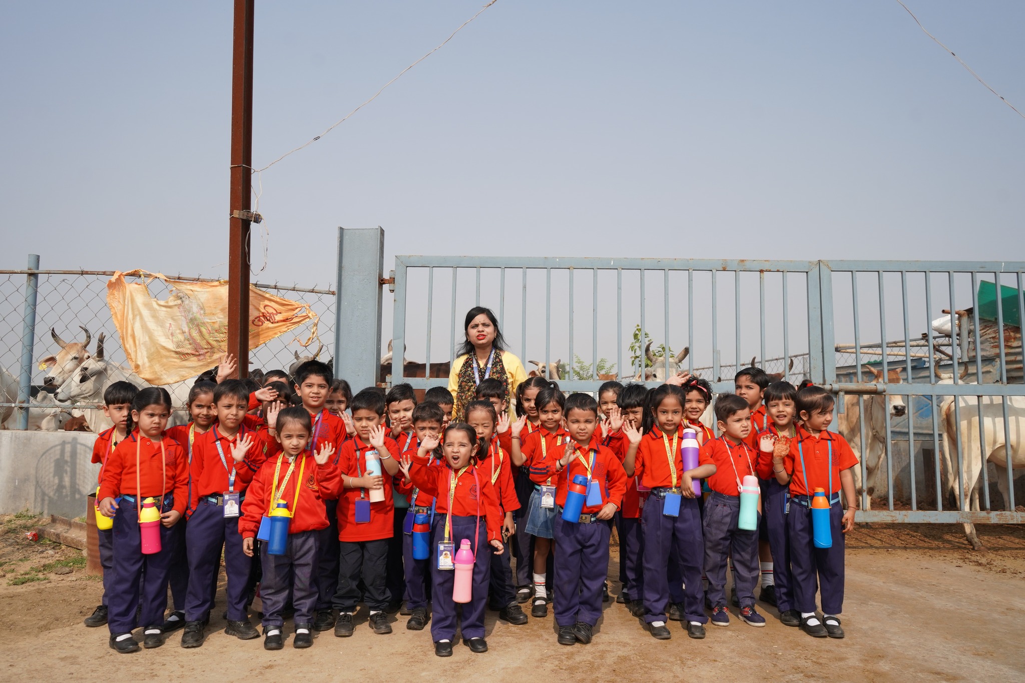 Pragati Vidya Peeth kids visit to the COW SHELTER brought endless smiles to our little ones