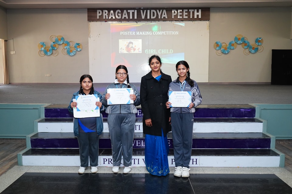 Our talented Class 7 students amazed us with their artistic brilliance in the Poster Making Competition held to honor National Girl Child Day