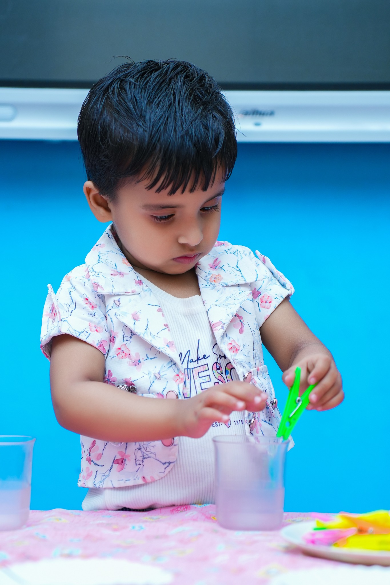 Our Nursery stars enjoyed a fun fine motor activity focused on gripping and holding