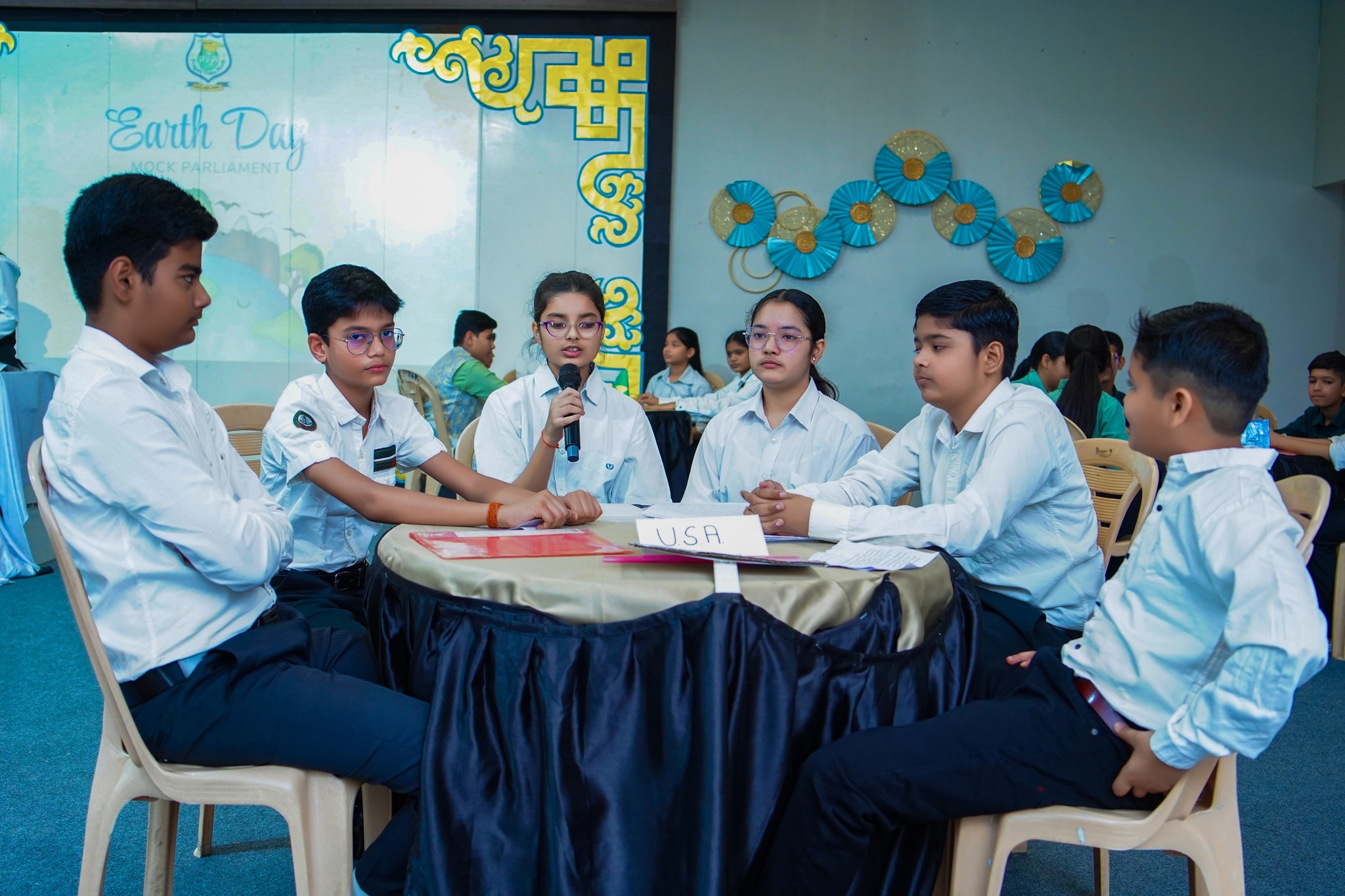 We conducted   Mock Parliament on  Climate Change for 9th class