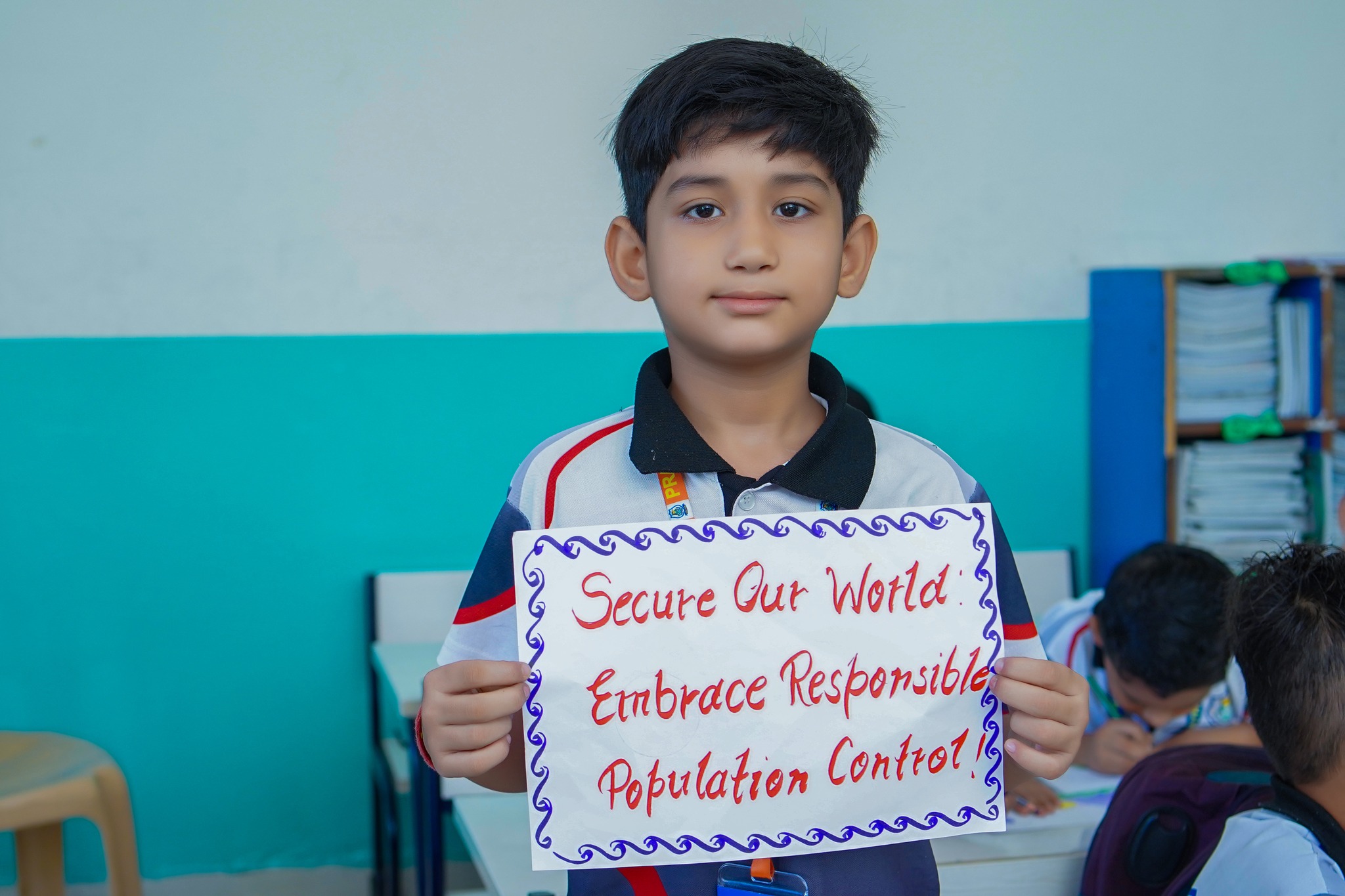 Our Class 2 and 3 champs at Pragati Vidya Peeth celebrated World Population Day with a splash of creativity and care